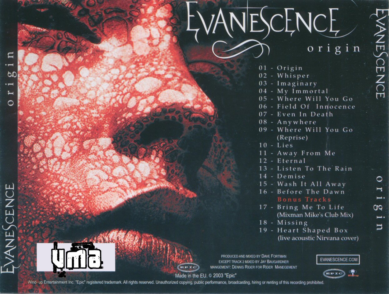 Evanescence Origin Re Release