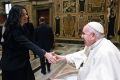 Amy Lee with Pope Francis