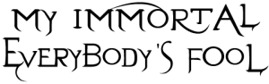 Τα λογότυπα των τραγουδιών όπως προκύπτουν από την τροποποιημένη γραμματοσειρά 'Evanescent'